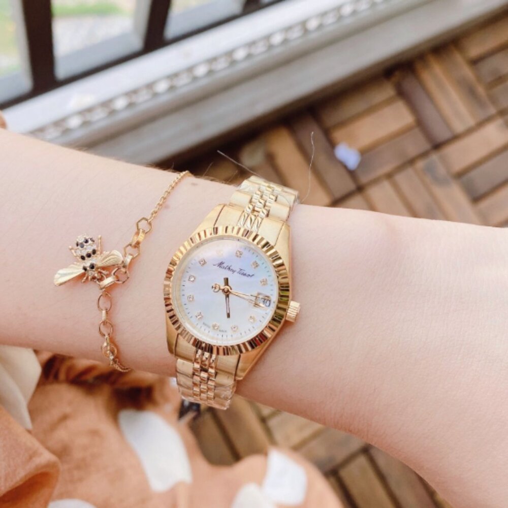 Tissot Gold Ladies Dial MOP Watch New